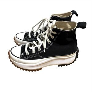 Converse Run Star Hike Platform High Top Black White Women's 7 Men's 5.5